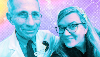 Dr. Anthony Fauci and Kate Rope '95