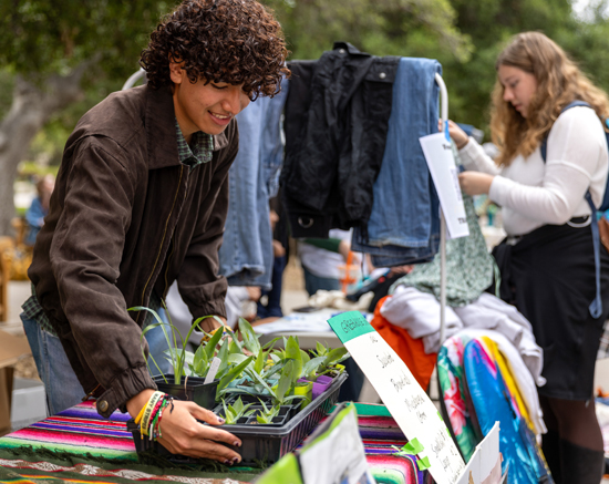 Emri Hernandez ’27 during Earth Month activities in April 2024.