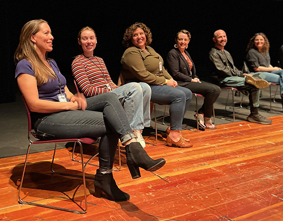 Lineset 10 alumni on the Keck Theater stage in February 2024.