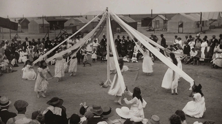 Maypole Festivities in Llano del Rio, Socialist Commune in LA County.