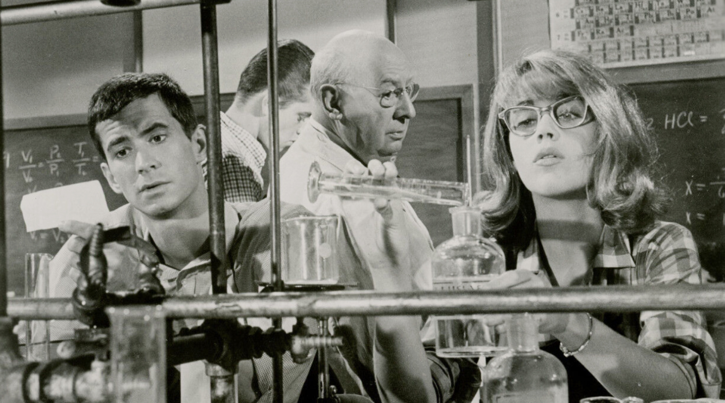 Anthony Perkins and Jane Fonda in Tall Story, filmed at Occidental in the fall of 1959.