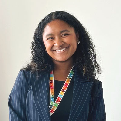 Occidental College student and Oxy at the UN Program participant Raja Bella Hicks headshot