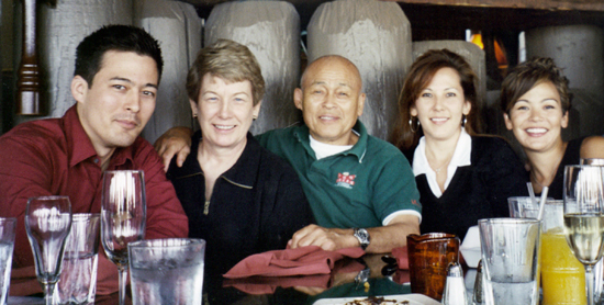 Soke Kubota and his family at the IKA 40th Annual Karate Tournament, held at Oxy in October 2004.