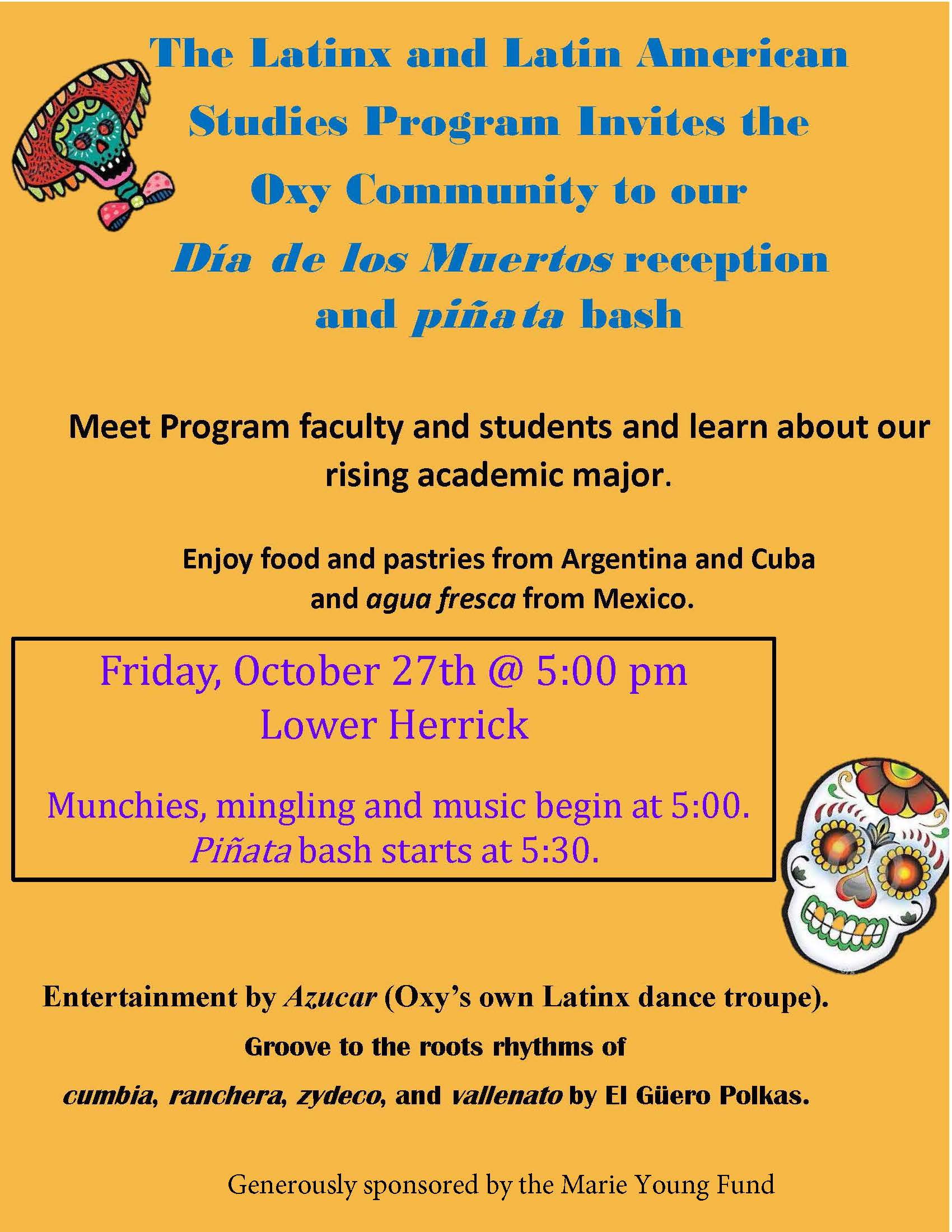 Image for Día de los Muertos reception and piñata bash