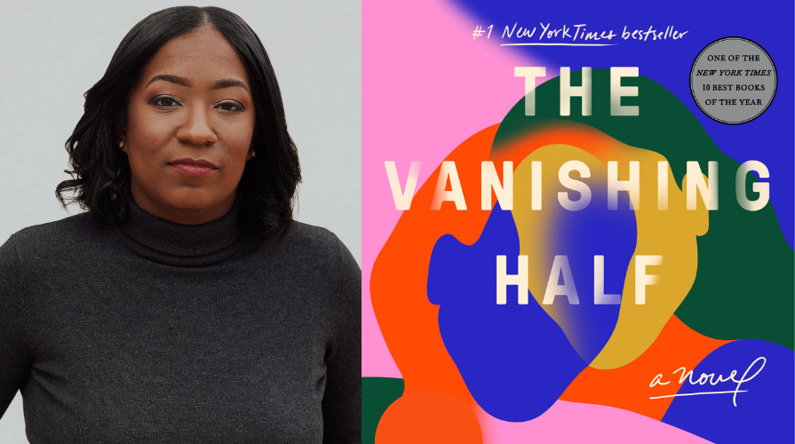 Side-by-side image of author Brit Bennett and cover of The Vanishing Half