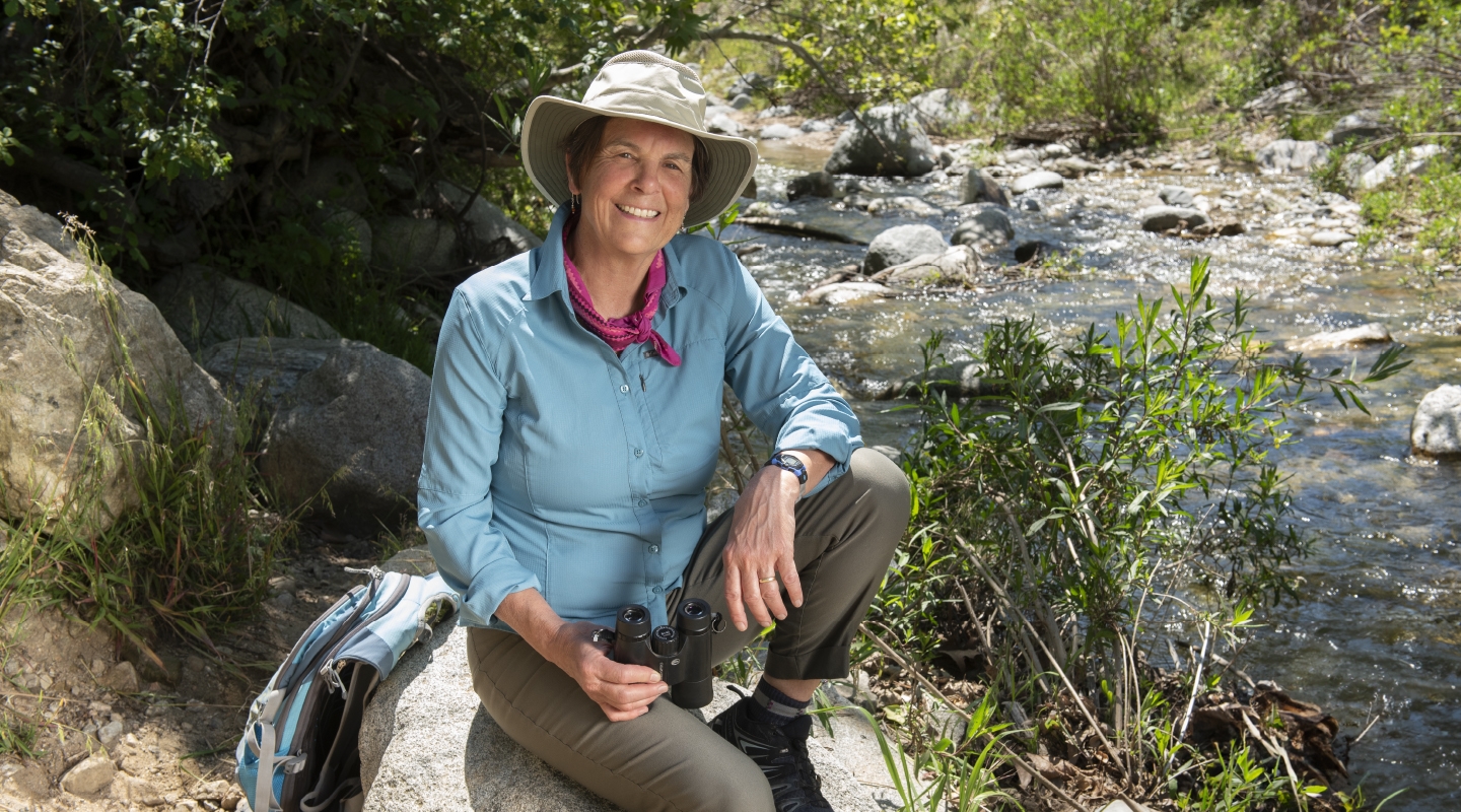 Professor of Biology Beth Braker at Eaton Canyon in Altadena.