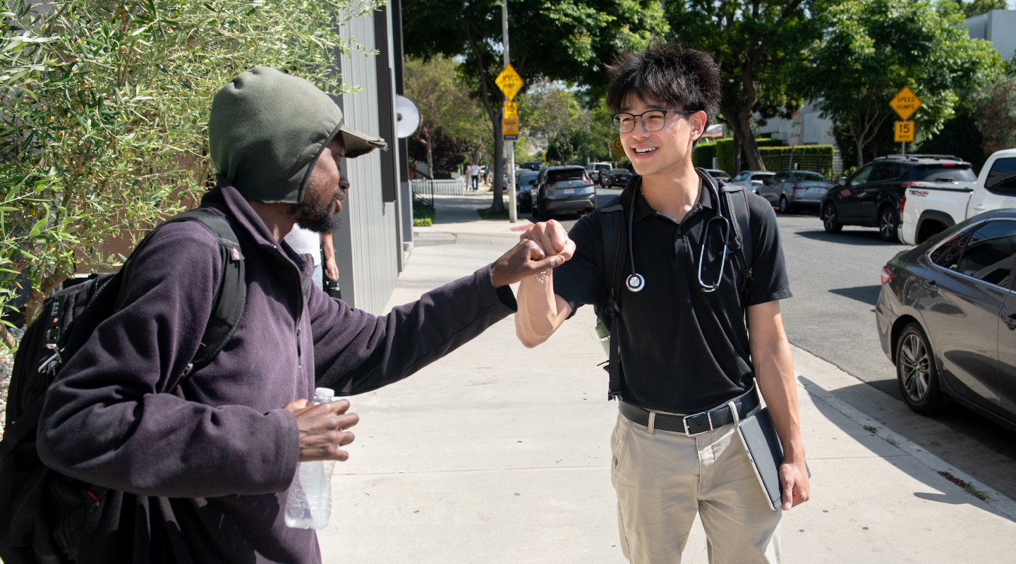 Tylor Lee '26 interned with Healthcare in Action, which provides healthcare and social services to unhoused people.