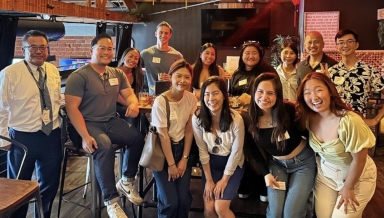 Members of Oxy's API alumni community turned out for the A4Oxy Re(Launch) happy hour in April.