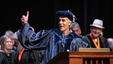 Occidental College President Tom Stritikus at Opening Convocation on August 26, 2024.