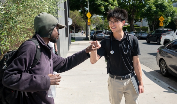 Tylor Lee '26 interned with Healthcare in Action, which provides healthcare and social services to unhoused people.