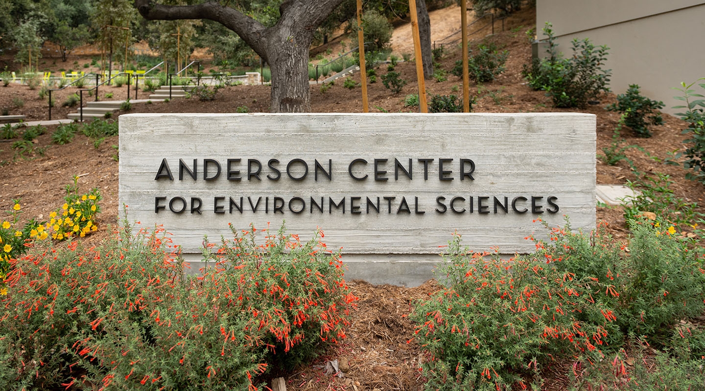 exterior sign for the Anderson Center for environmental sciences