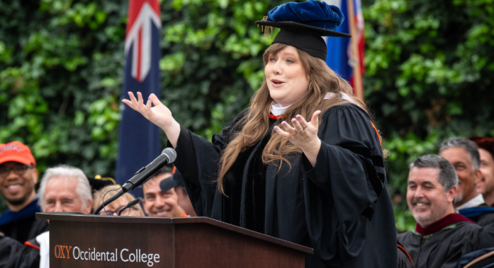 Lindy West '04 delivers 2024 Commencement address at Occidental College