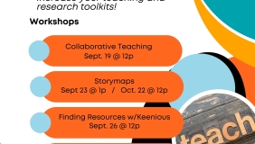 Flyer of library workshops