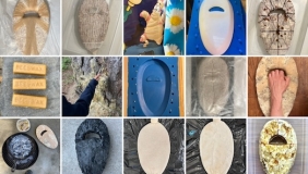 grid of many images showing examples of flotation devices made out of fungi