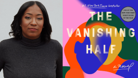 Side-by-side image of author Brit Bennett and cover of The Vanishing Half