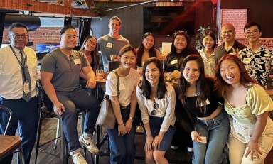 Members of Oxy's API alumni community turned out for the A4Oxy Re(Launch) happy hour in April.