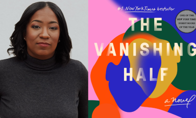 Side-by-side image of author Brit Bennett and cover of The Vanishing Half