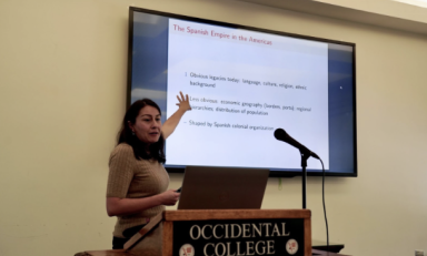 Professor Guardado visits Occidental College