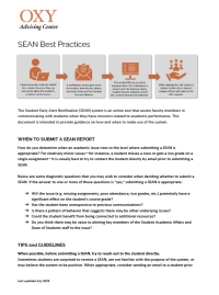 Thumbnail Image of SEAN Best Practices Document