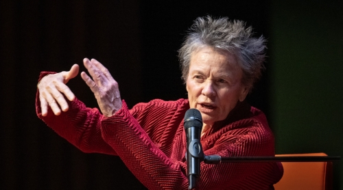 Laurie Anderson at Oxy Live! in April 2024.